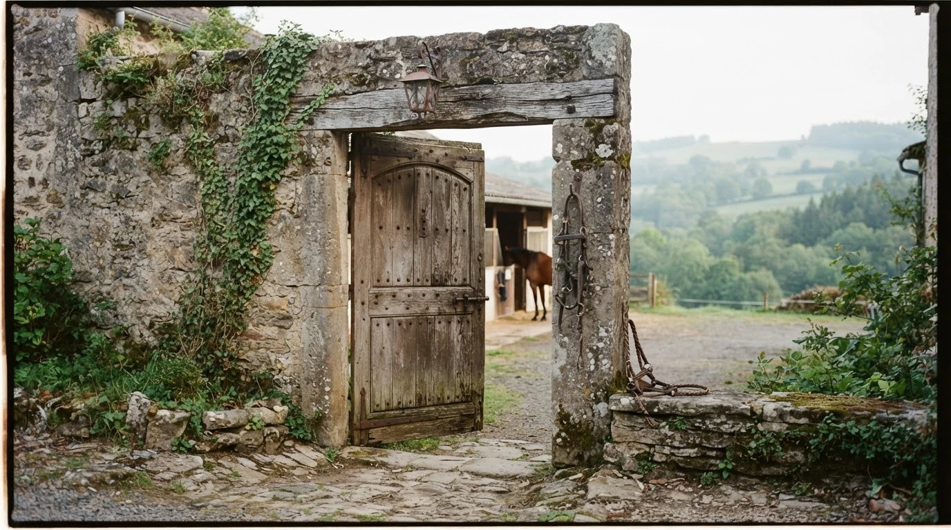 Entrée du Ecole d’équitation de Chazeron, centre équestre à Clermont-Ferrand